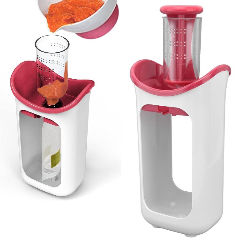 Baby Food Newborn - ベビーフードスクイーズステーション、10個の保存袋付き、新生児用フルーツコンテナ収納ベビーフードミル用フードスクイーザーディスペンサー