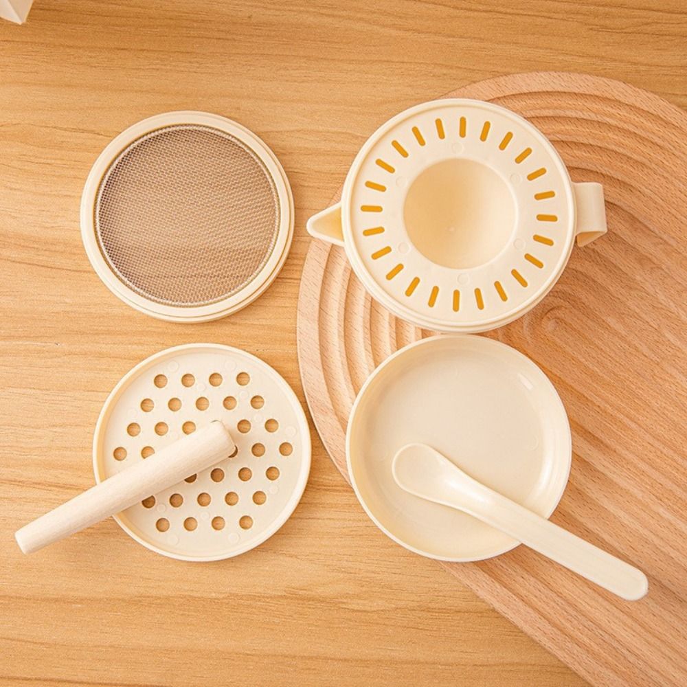 Easy Baby Food - 7個入り携帯用食品粉砕ボウルセット、柑橘類ジューサー、食品グレードのベビー用マニュアルグラインダーキット、粉砕棒付きで使いやすい