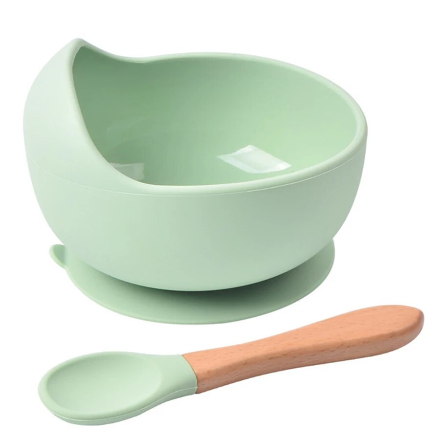 Baby Food Guide - シリコン製のフィーディングボウル,高品質のベビーディッシュ,子供用ディナースプーン,食品グレードの食器