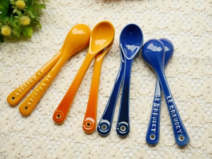 Baby Food Flavors - ル・クルーゼ セラミックコーヒースプーン キッズデザート ベビーフード 家庭用 クールカラー