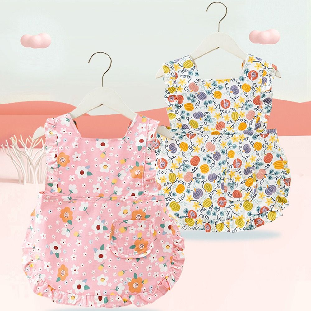 Baby Food Apron - 汚れ防止ベビー授乳よだれかけプリンセスドレススタイル漫画ノースリーブよだれかけ快適な防水子供プリントエプロンベビー用品