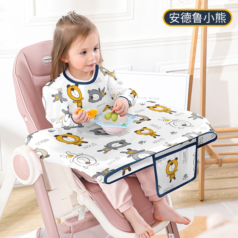 Baby Food Apron - 新生児用防水タオル,ベビービブ,テーブルカバー,ダイニングチェア,バー,フード,給餌アクセサリー