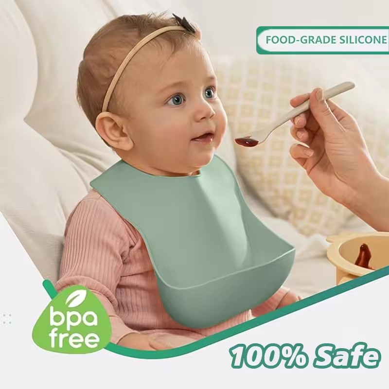 ベビーシリコントレイよだれかけ防水ソフト4スピード調整可能よ - Baby Food Eating のレビューと価格
