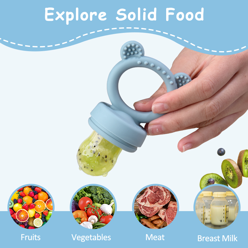 シリコン製クマ型ベビーフルーツフィーダー、新鮮な果物用乳首型 - Baby Food Guide のレビューと価格