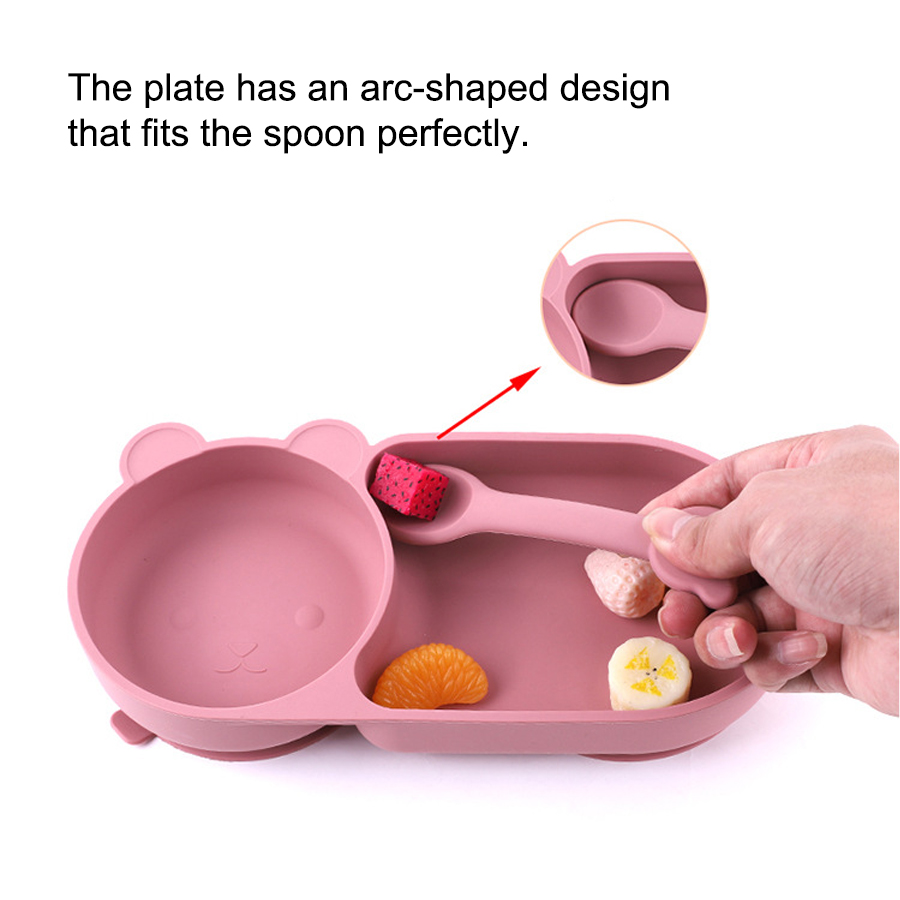 ベビーシリコーン吸盤ボウルかわいいクマのデザインマカロンカラ - Baby Food Flavors のレビューと価格