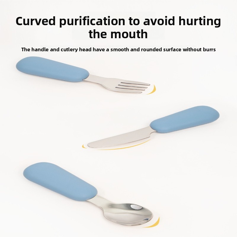 食品グレードシリコン製ベビー食器セット 316/304ステン - Baby Food Knife Set のレビューと価格