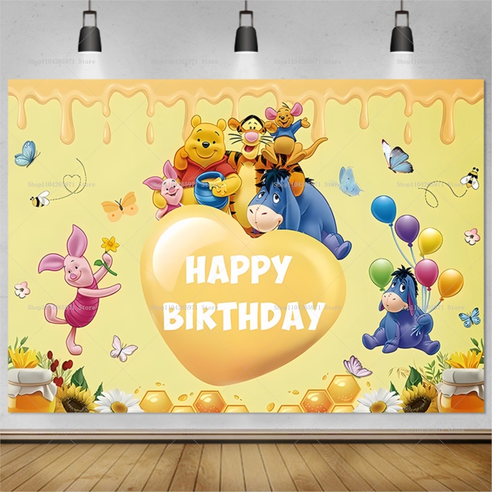 ディズニー ウィニー・ザ・プーさん 背景幕 子供の誕生日パー - Baby Food Flavors のレビューと価格