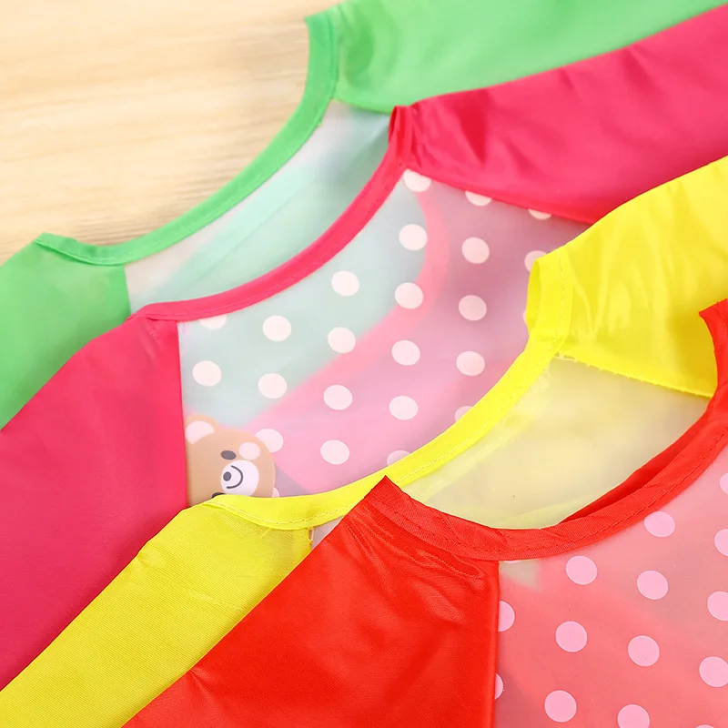 防水食事用スモック幼児用ベビー漫画柄長袖アートエプロン男の子 - Baby Food Apron のレビューと価格
