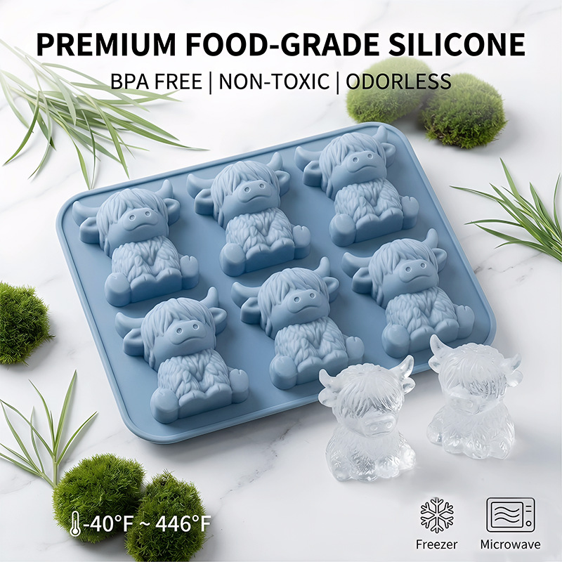 シリコン製ハイランドカウ型製氷皿 ミニヤク型 BPAフリー  - Baby Food Maker のレビューと価格