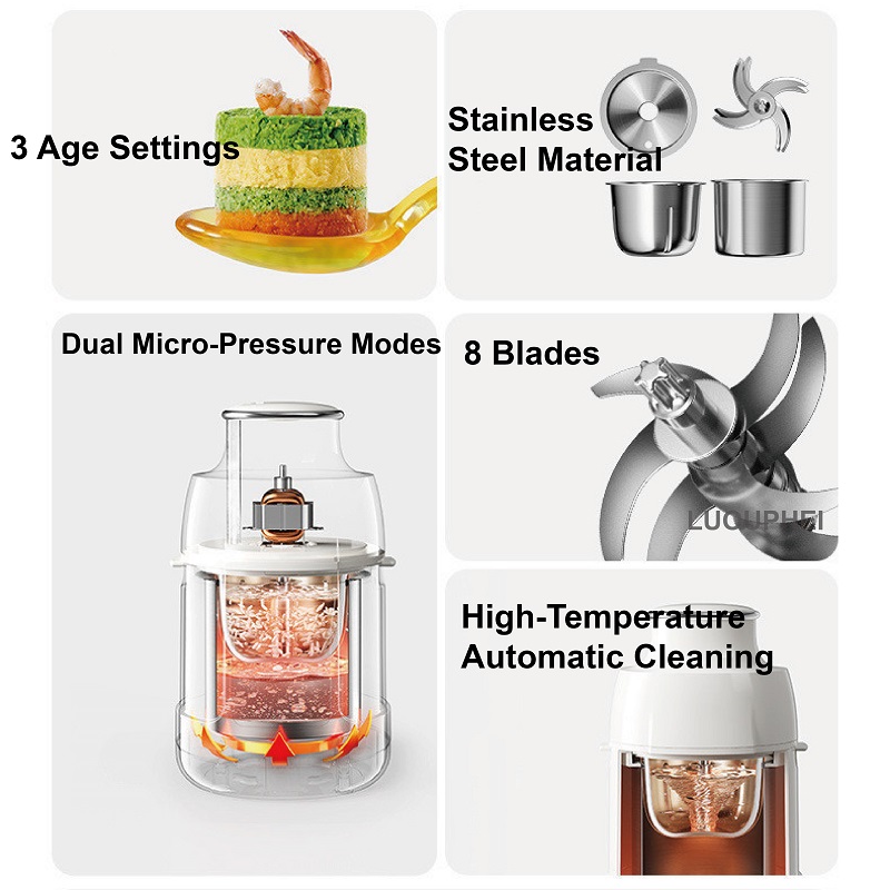 220V ベビーフードプロセッサー全鋼ベビーフードメーカー蒸 - Baby Food Maker のレビューと価格