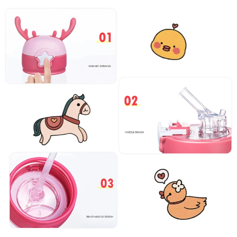 600 ミリリットル子供水シッピーカップ枝角クリエイティブ漫 - Baby Food Hipp のレビューと価格
