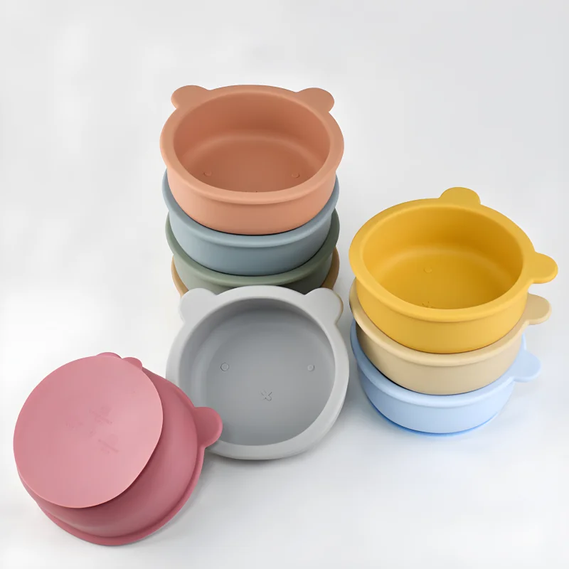 子供のためのシリコーンの相補的な食品ボウル、赤ちゃんのカタツ - Baby Food Eating のレビューと価格