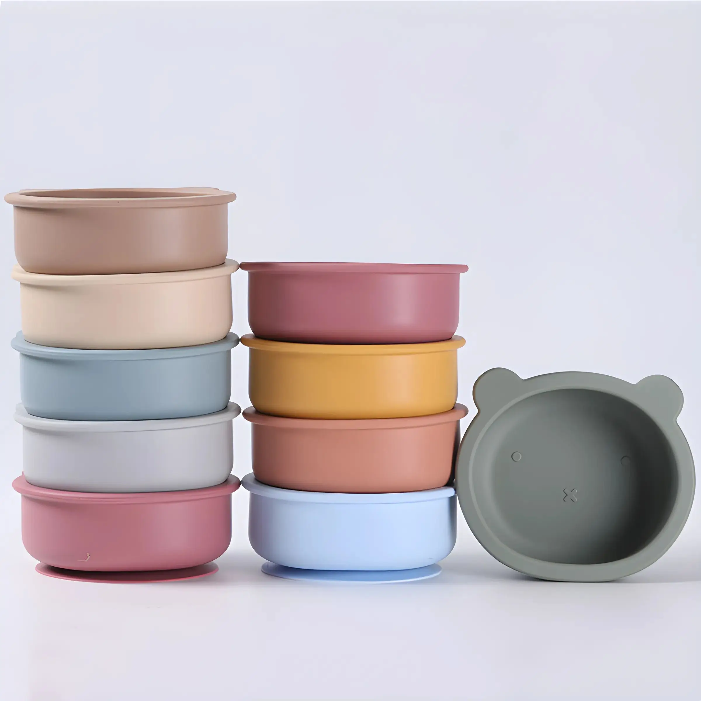 子供のためのシリコーンの相補的な食品ボウル、赤ちゃんのカタツ - Baby Food Eating のレビューと価格