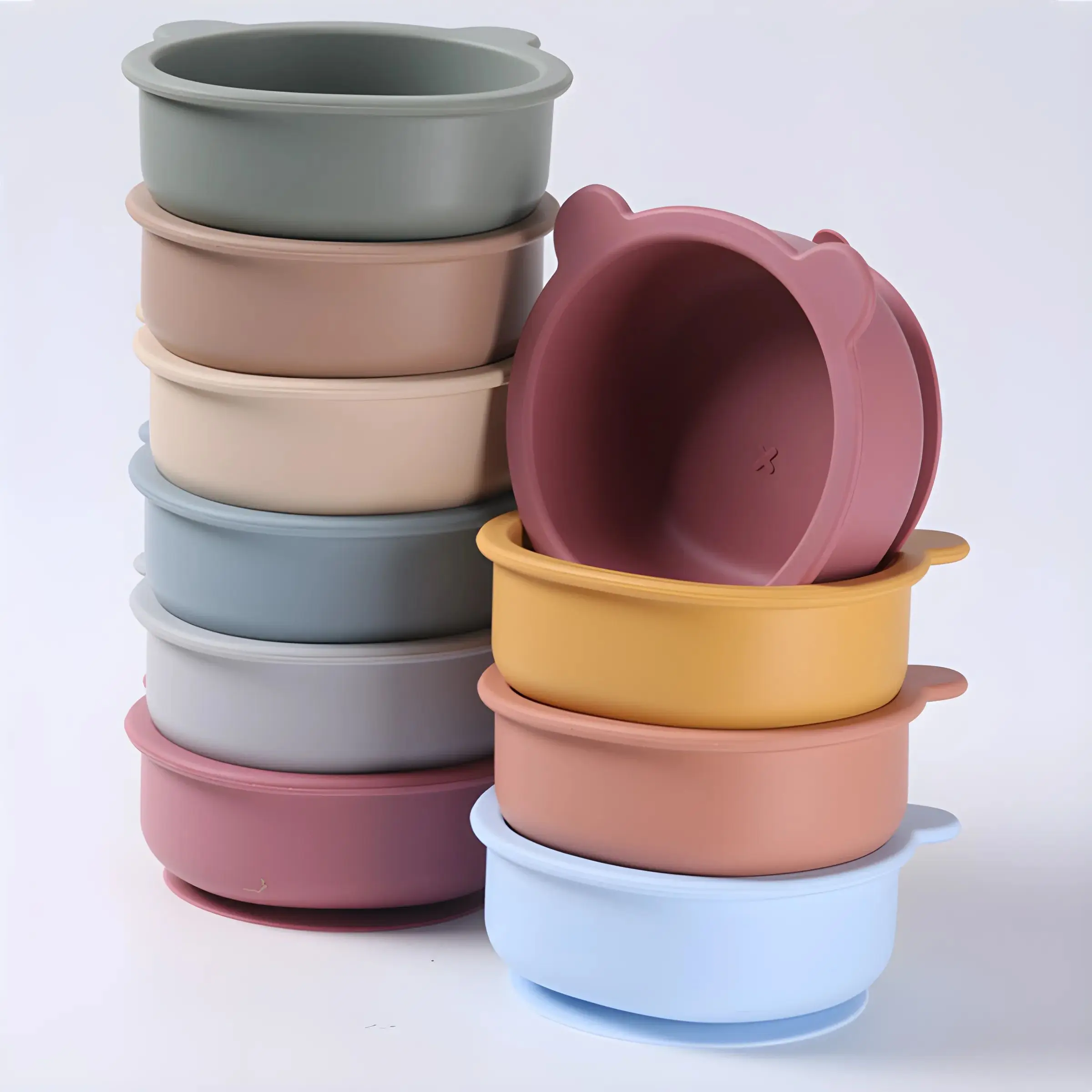 子供のためのシリコーンの相補的な食品ボウル、赤ちゃんのカタツ - Baby Food Eating のレビューと価格
