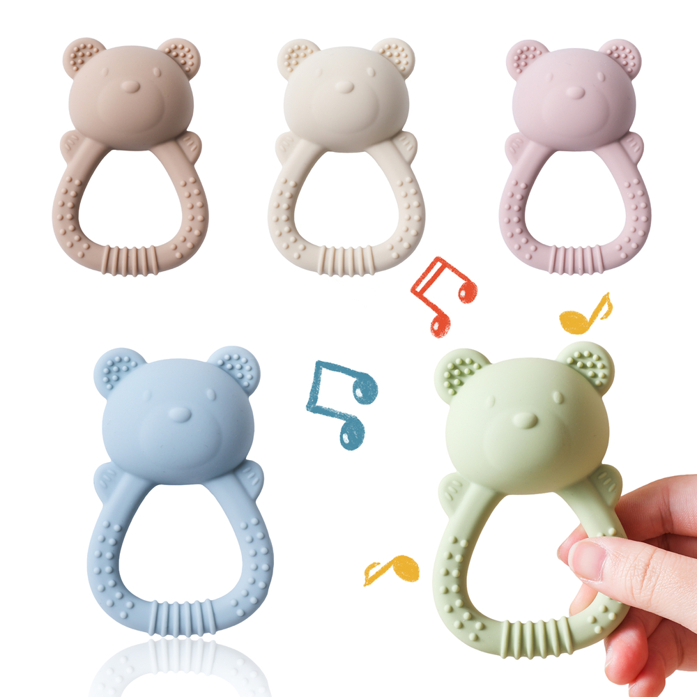 ベビーシリコーンおしゃぶりクマハンドベル食品グレードおしゃぶ - Baby Food Natural のレビューと価格
