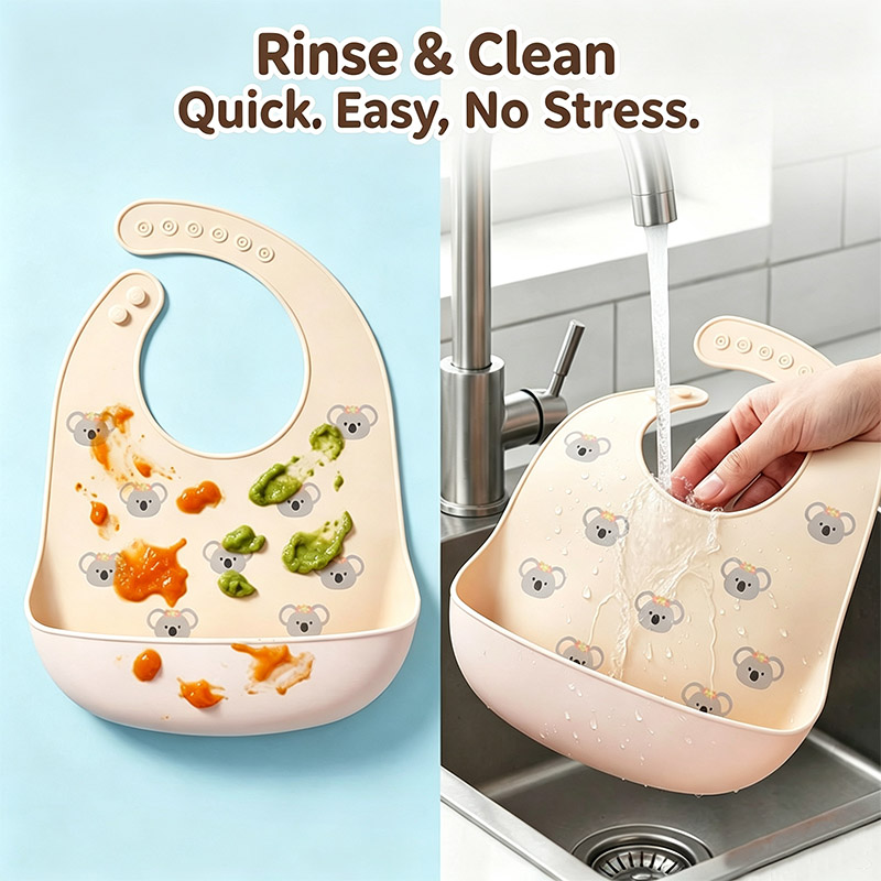 シリコン製ベビー用食事エプロン 防水フードキャッチャーエプロ - Easy Baby Food のレビューと価格