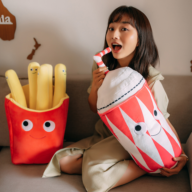 興味深い食品枕フライドポテトピザぬいぐるみぬいぐるみ食品ソフ - Baby Food Natural のレビューと価格