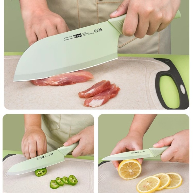3ピースグラデーションカラーステンレス鋼シェフナイフセット、 - Baby Food Knife Set のレビューと価格