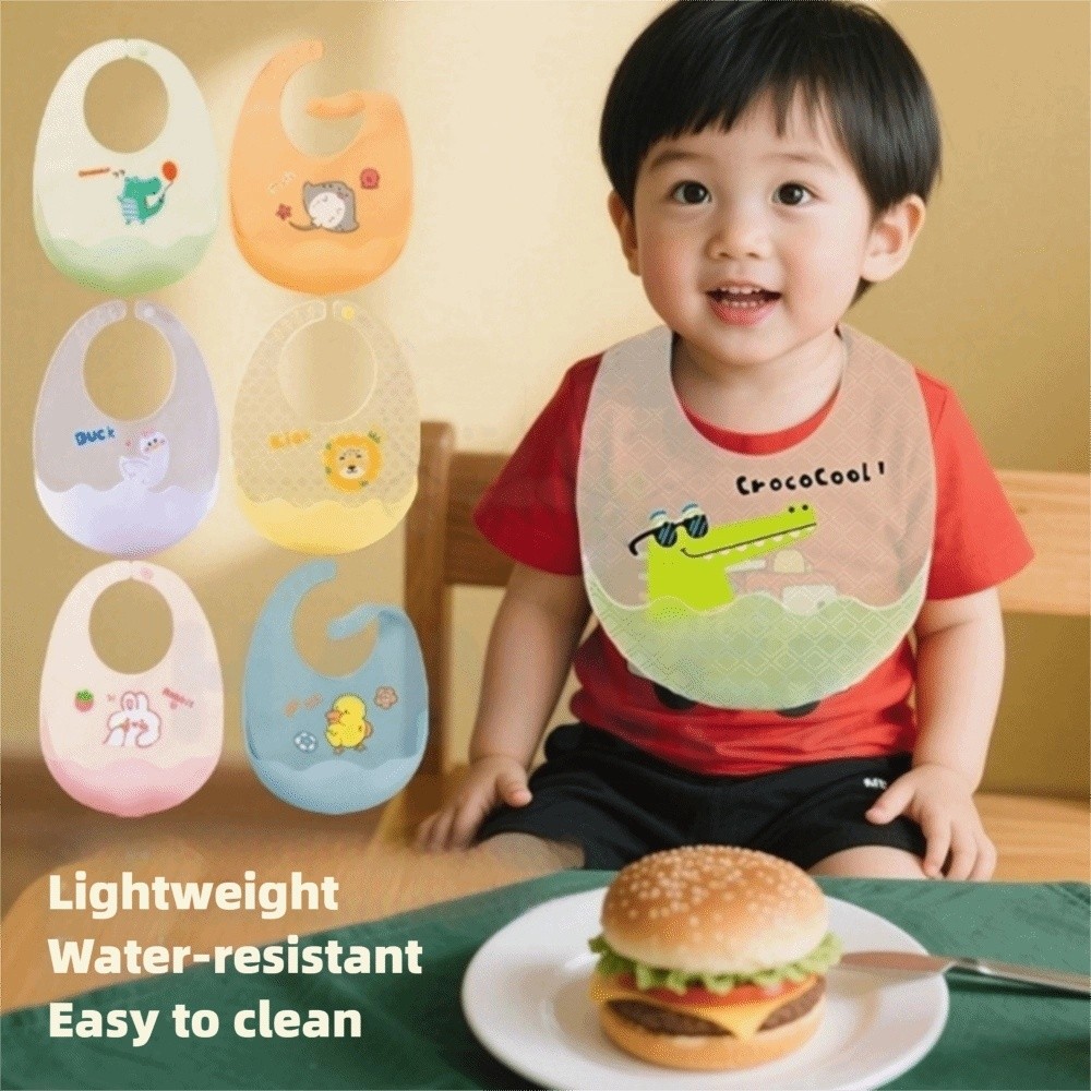 かわいい防水ベビーよだれかけシリコーンソフト子供用食品エプロ - Baby Food Apron のレビューと価格
