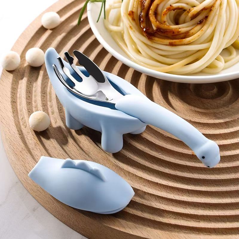 恐竜ベビー給餌食器セット子供食器ステンレス鋼幼児カトラリー漫 - Baby Food Knife Set のレビューと価格