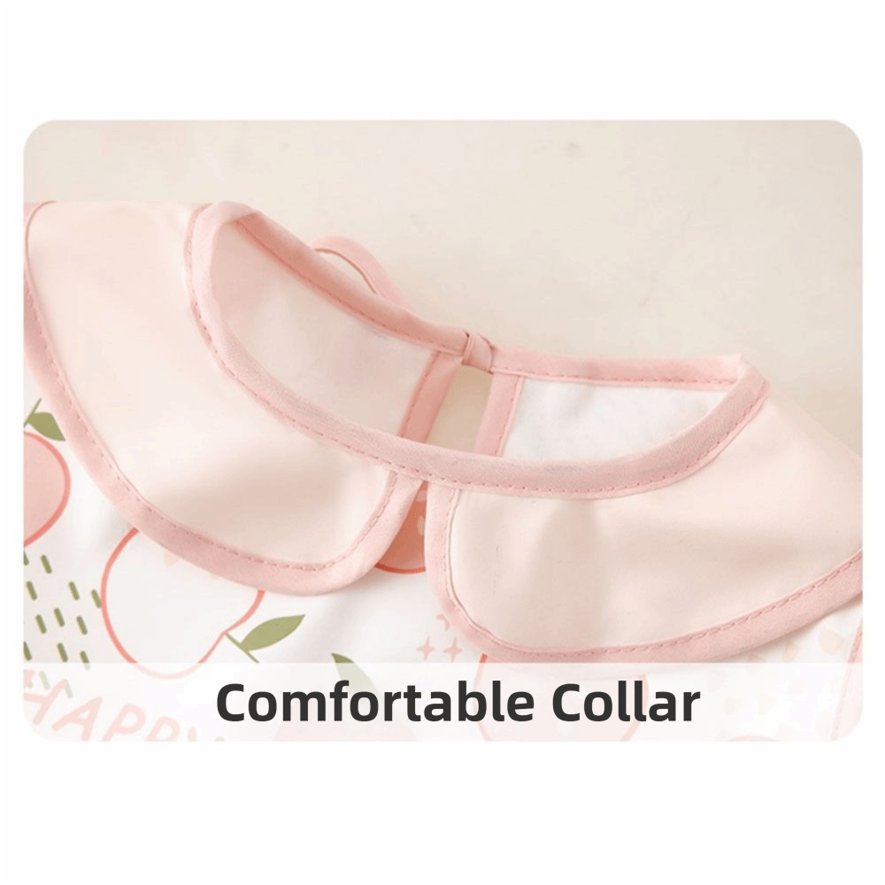 半袖子供用ノースリーブエプロン 防水ソフトベビーフードスタイ - Baby Food Apron のレビューと価格