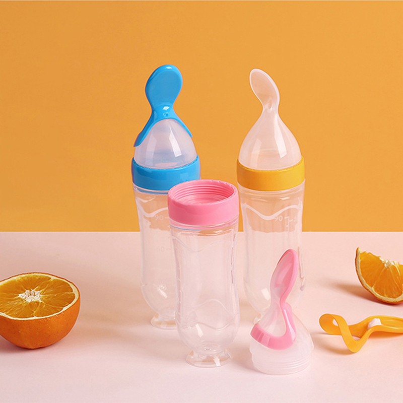 絞る哺乳瓶シリコーン新生児トレーニング米シリアル食品スプーン - Baby Food Guide のレビューと価格