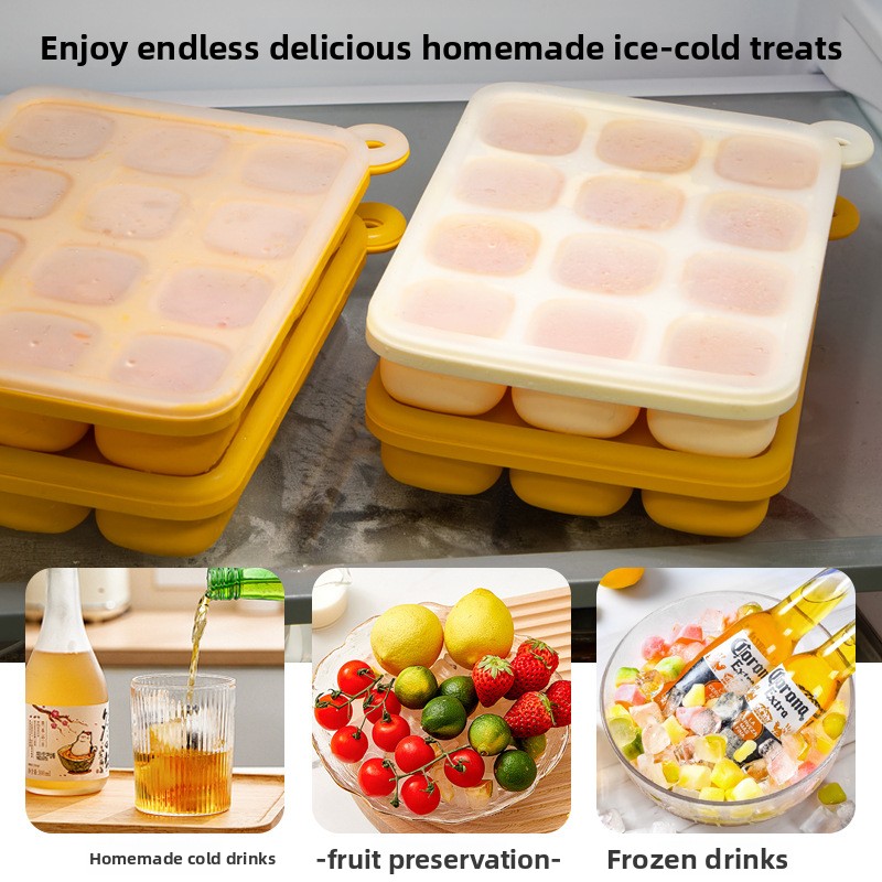 プラチナシリコン製ベビーフード冷凍トレイ 蓋付き 8/12個 - Easy Baby Food のレビューと価格