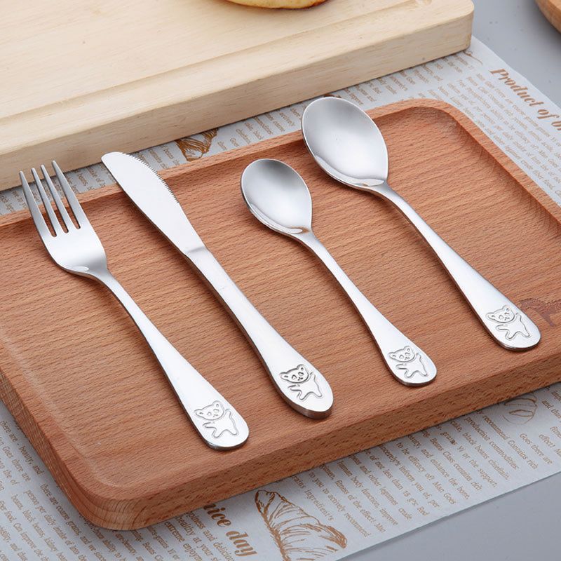 4 ピース/セットベビーティースプーンスプーン食品給餌フォー - Baby Food Knife Set のレビューと価格