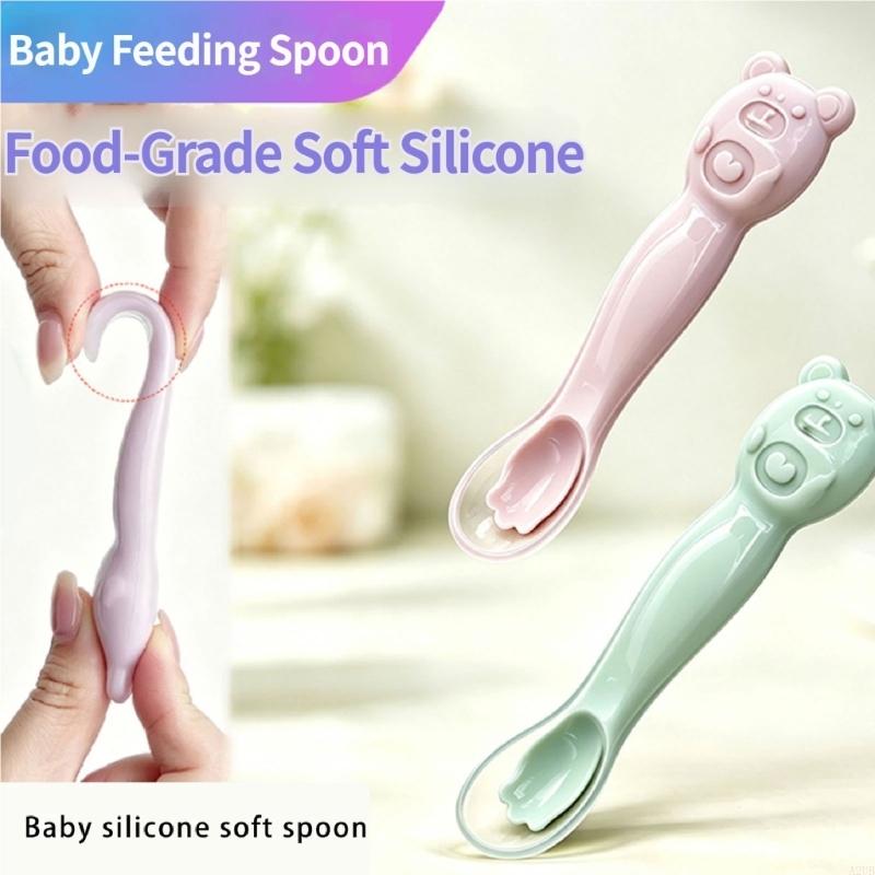 ソフトシリコンベビーフィーディングスプーン最初の固形食品のた - Easy Baby Food のレビューと価格