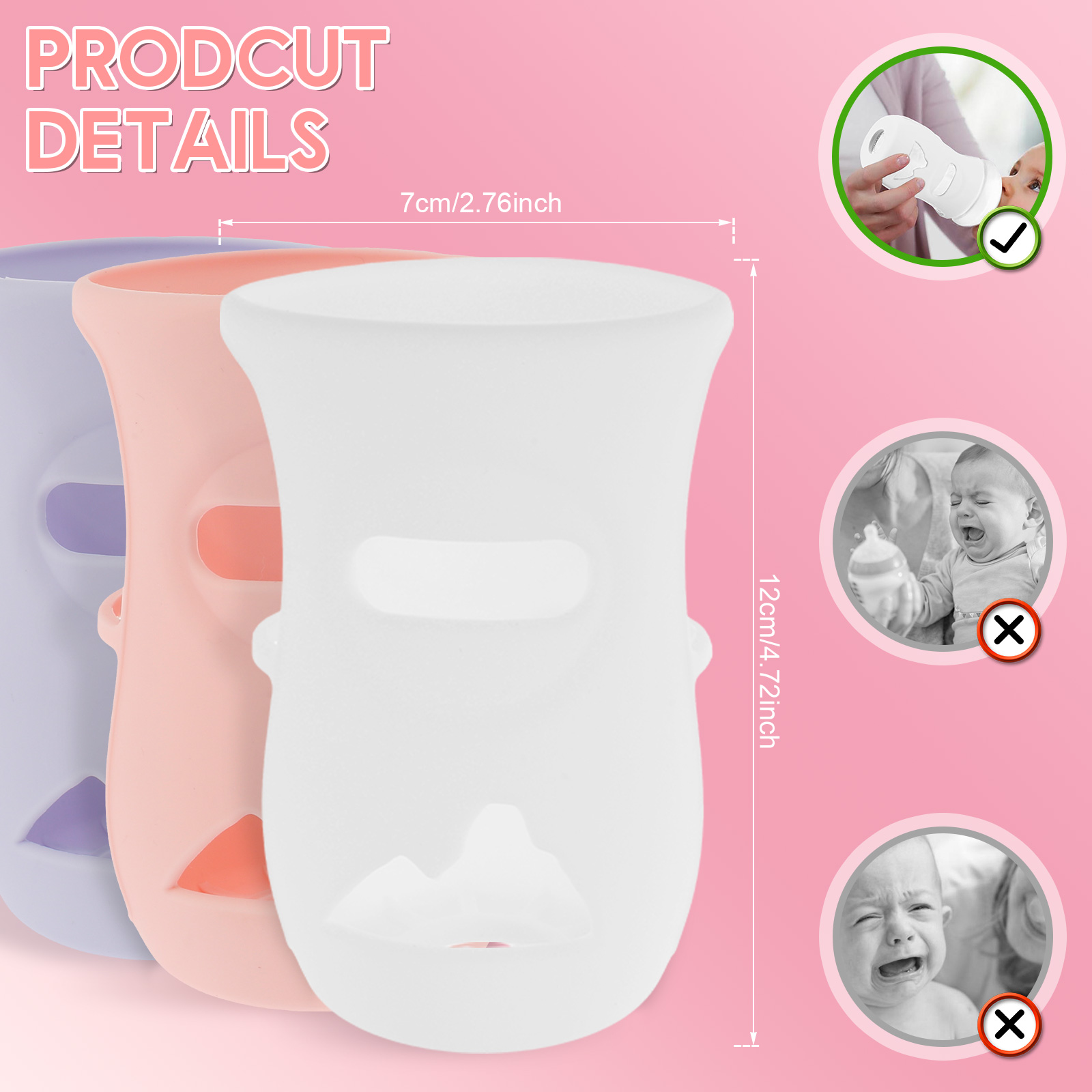 シリコンスリーブ シリコン哺乳瓶カバー 断熱ガラスボトル A - Baby Food Natural のレビューと価格