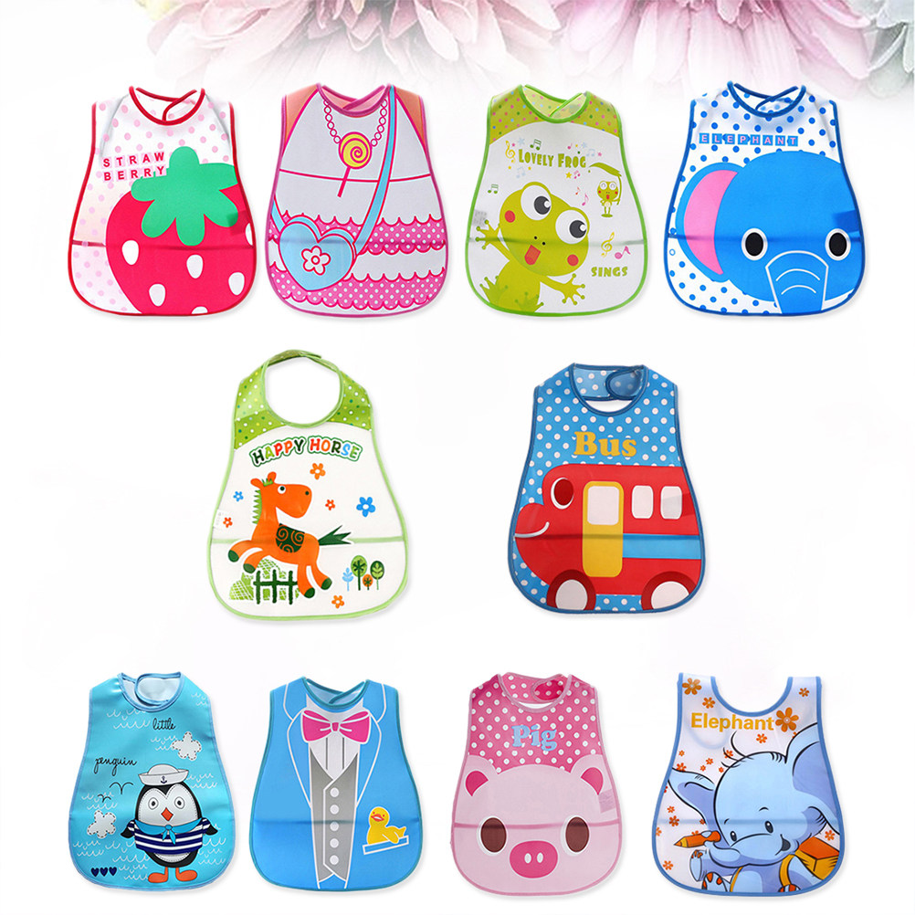 10 個のベビーよだれよだれかけ、食品給餌用ベビーガール防水 - Baby Food Eating のレビューと価格