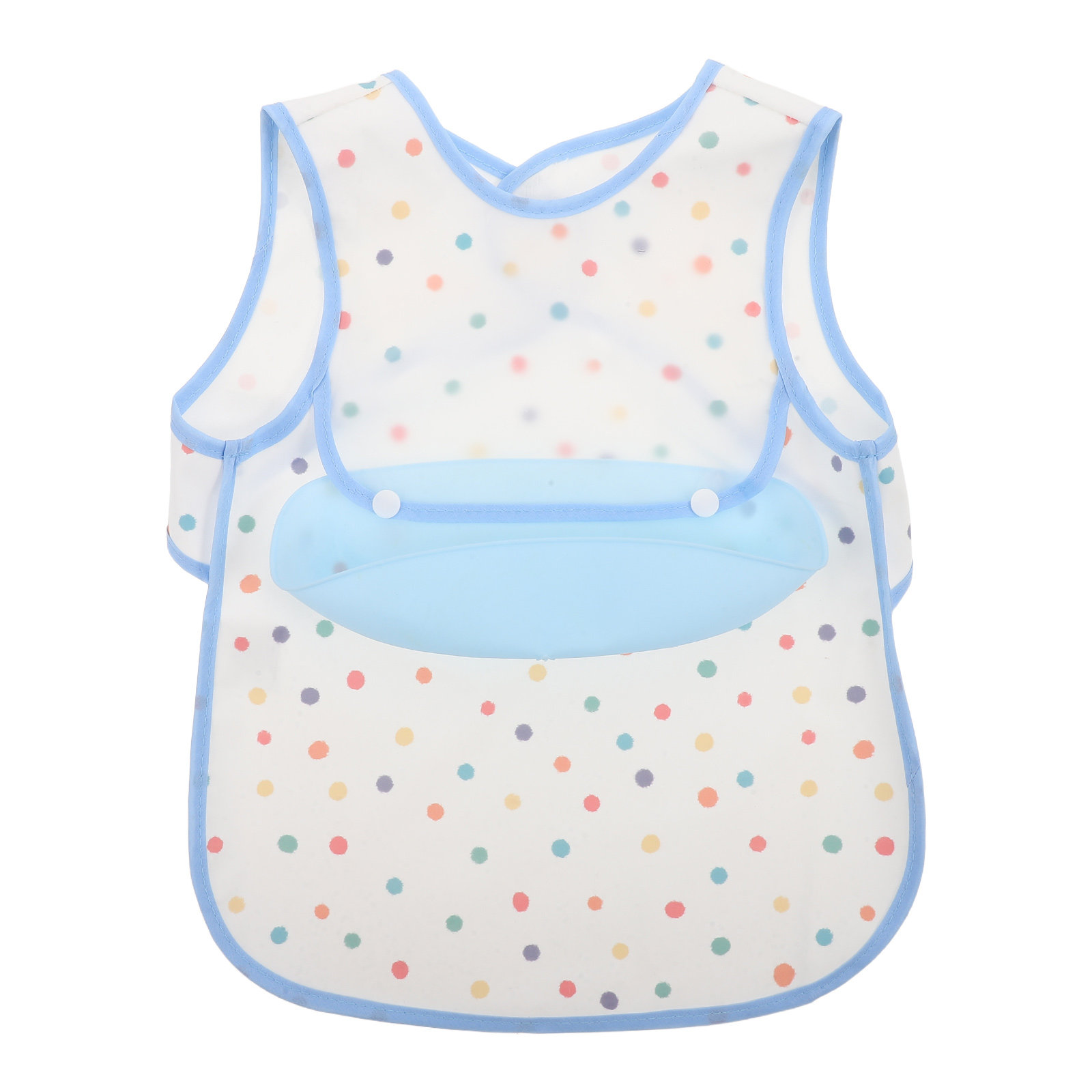 幼児用ポケット付き防水よだれかけ、就学前のお弁当用、取り外し - Baby Food Apron のレビューと価格