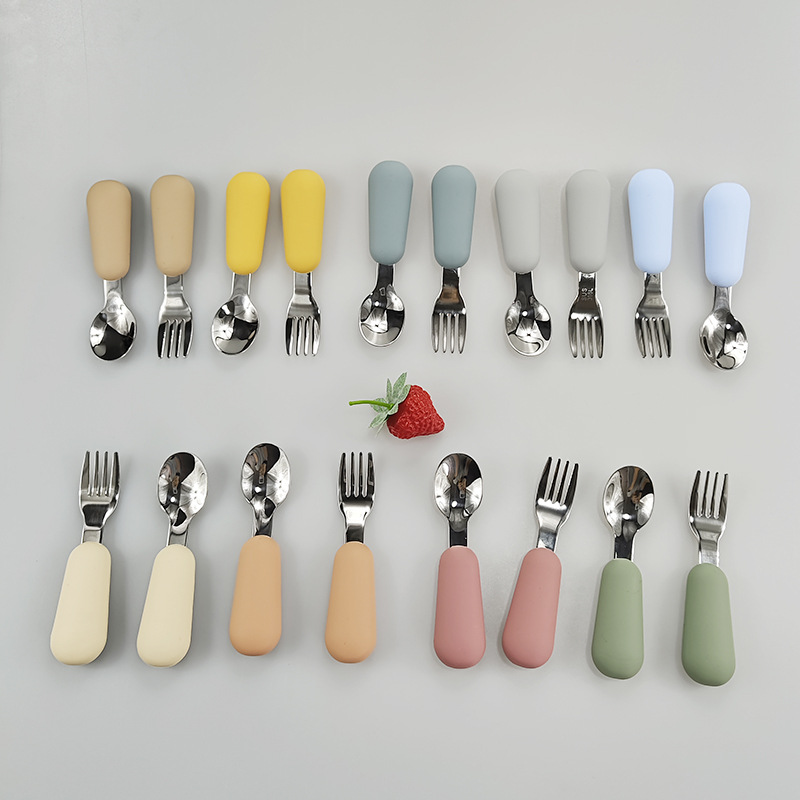 ベビーガジェット食器セット子供食器ステンレス鋼幼児食器カトラ - Baby Food Knife Set のレビューと価格