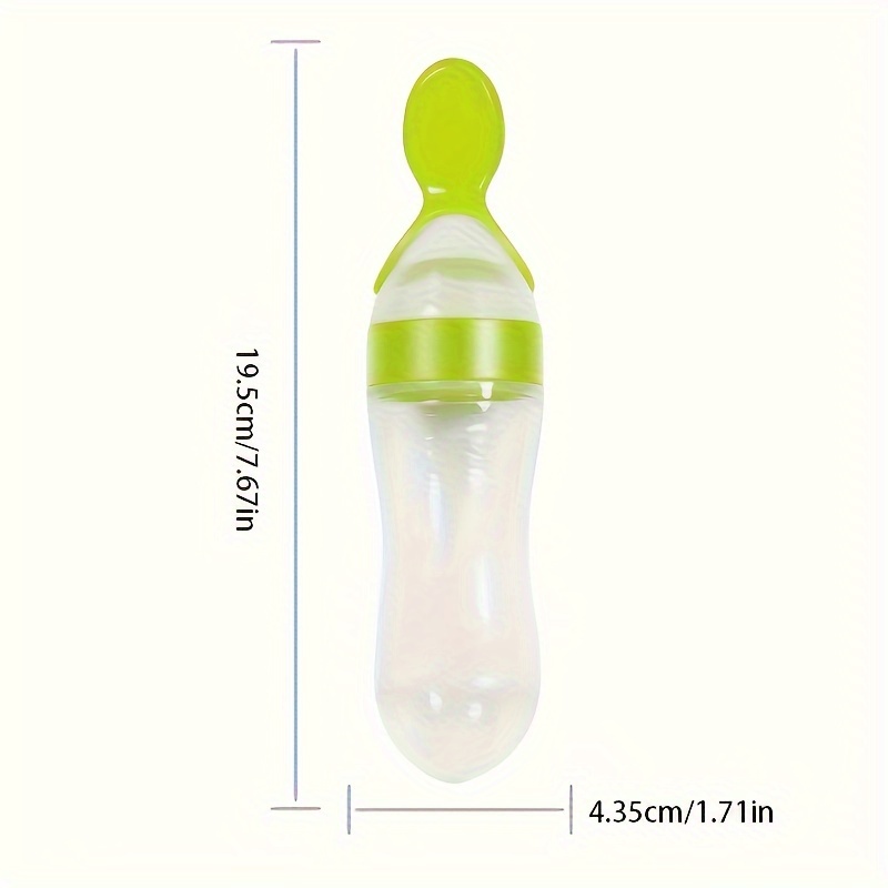 ベビー用シリコン製哺乳瓶、スプーン付き、3オンスの食品分配ス - Baby Food Guide のレビューと価格