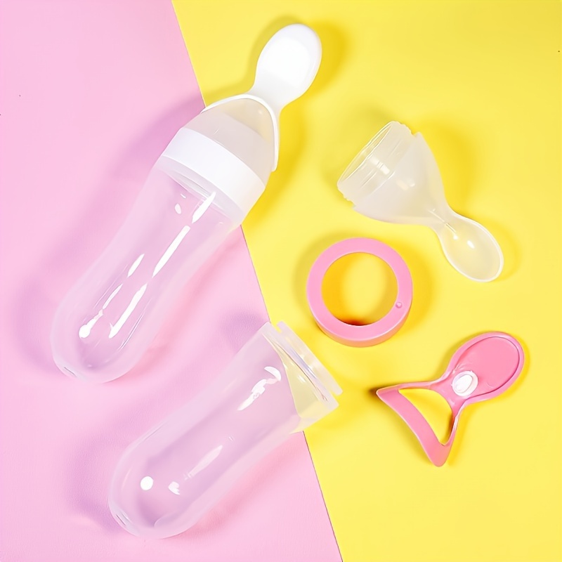 ベビー用シリコン製哺乳瓶、スプーン付き、3オンスの食品分配ス - Baby Food Guide のレビューと価格