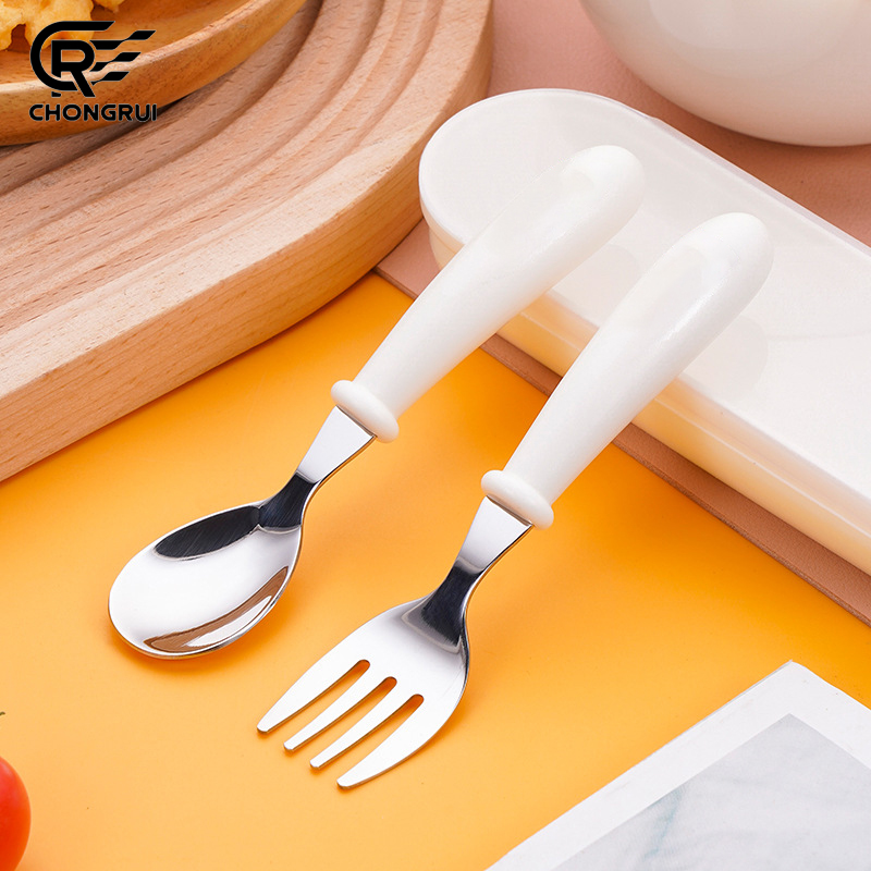 304 ステンレス鋼キッズスプーンフォークセットベビーフード - Baby Food Knife Set のレビューと価格