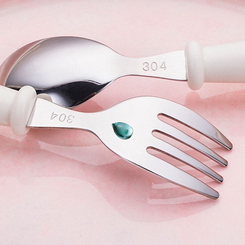 304 ステンレス鋼キッズスプーンフォークセットベビーフード - Baby Food Knife Set のレビューと価格