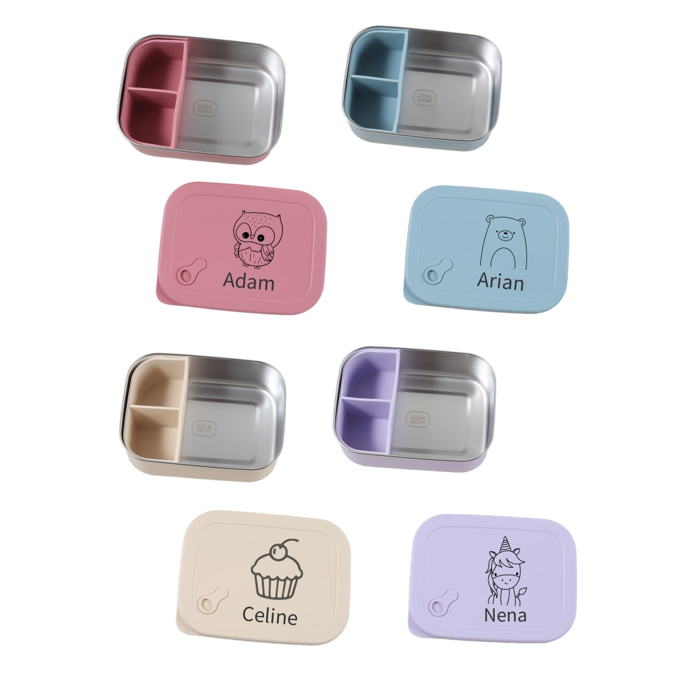 1200ml 1個入り カスタム名＆柄入りシリコン製子供用ラ - Baby Food Equipment のレビューと価格