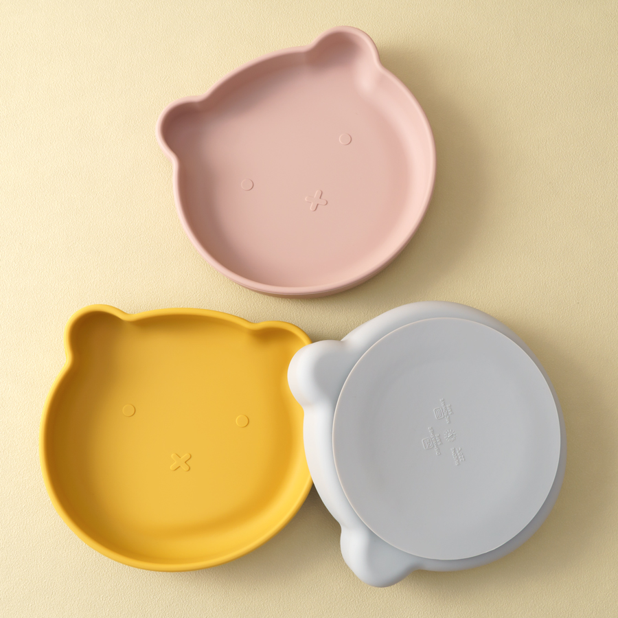 1PC シリコーンベビー食器吸引ダイニングプレート漫画クマの - Easy Baby Food のレビューと価格