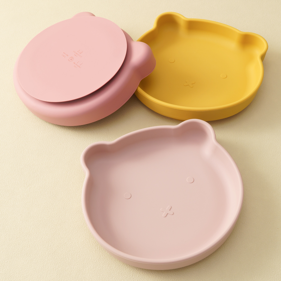 1PC シリコーンベビー食器吸引ダイニングプレート漫画クマの - Easy Baby Food のレビューと価格