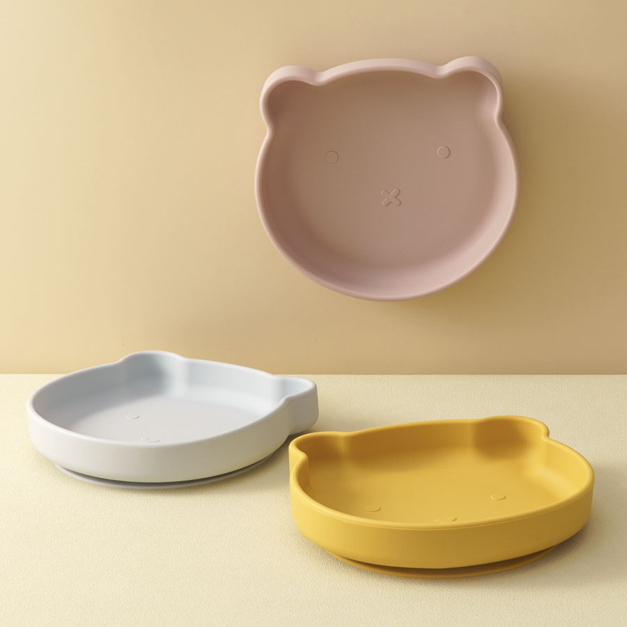 1PC シリコーンベビー食器吸引ダイニングプレート漫画クマの - Easy Baby Food のレビューと価格