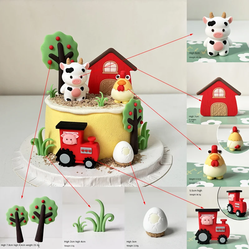 子供のための農場の動物の漫画のケーキデコレーション,牛,ひよ - Baby Food Flavors のレビューと価格
