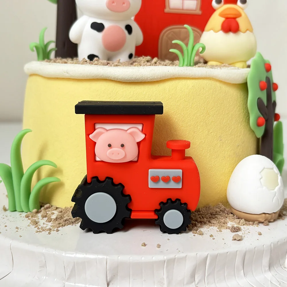 子供のための農場の動物の漫画のケーキデコレーション,牛,ひよ - Baby Food Flavors のレビューと価格