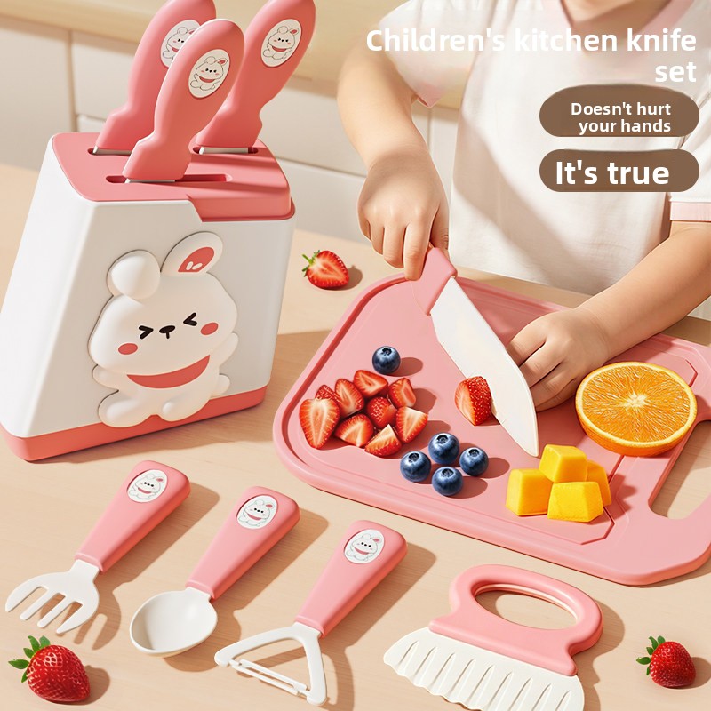 子供用キッチンおもちゃセット、リアルなカット可能な調理用ボー - Baby Food Knife Set のレビューと価格
