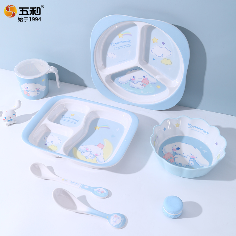 サンリオ食器用、火傷防止ボウル、ソーサー、カップ、スプーン、 - Baby Food Eating のレビューと価格