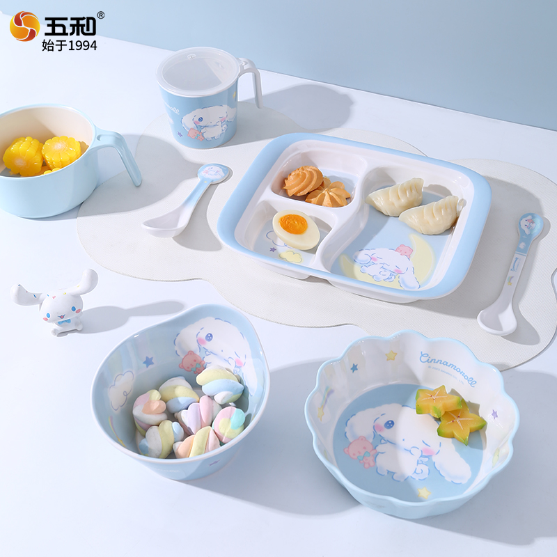サンリオ食器用、火傷防止ボウル、ソーサー、カップ、スプーン、 - Baby Food Eating のレビューと価格