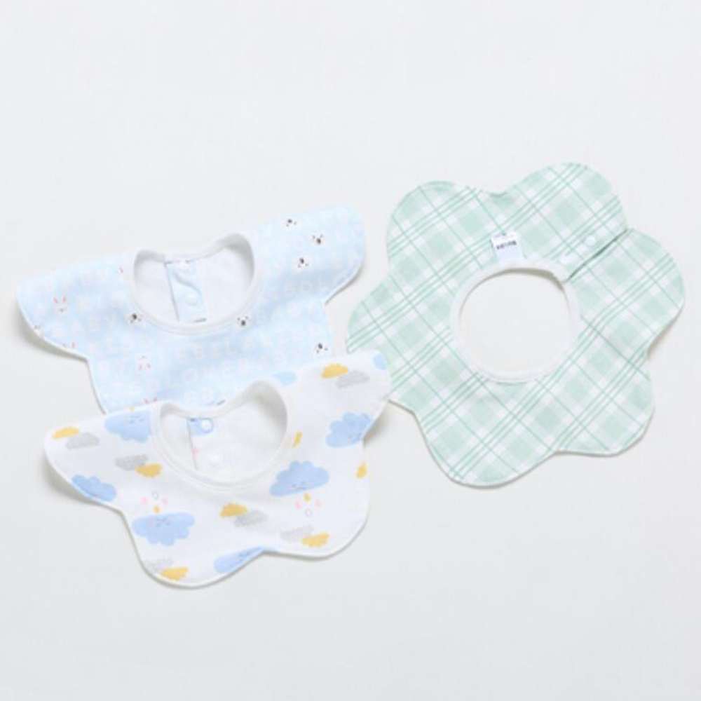 5 ピース/ロットベビービブ防水ラウンド 360 度回転唾液 - Baby Food Apron のレビューと価格