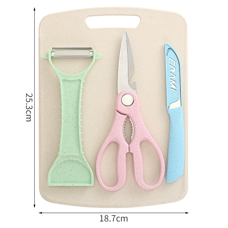 麦わら製カッティングボード4点セット、フルーツナイフセット、 - Baby Food Knife Set のレビューと価格