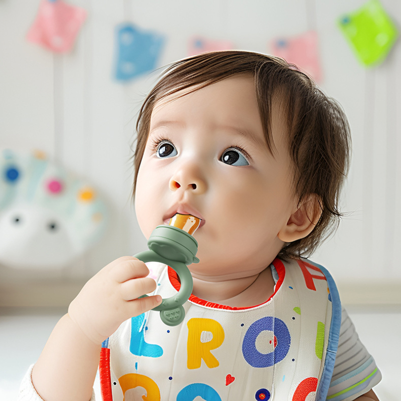 ベビーおしゃぶりフルーツフィーダーカバー付きシリコーン新生児 - Baby Food Guide のレビューと価格