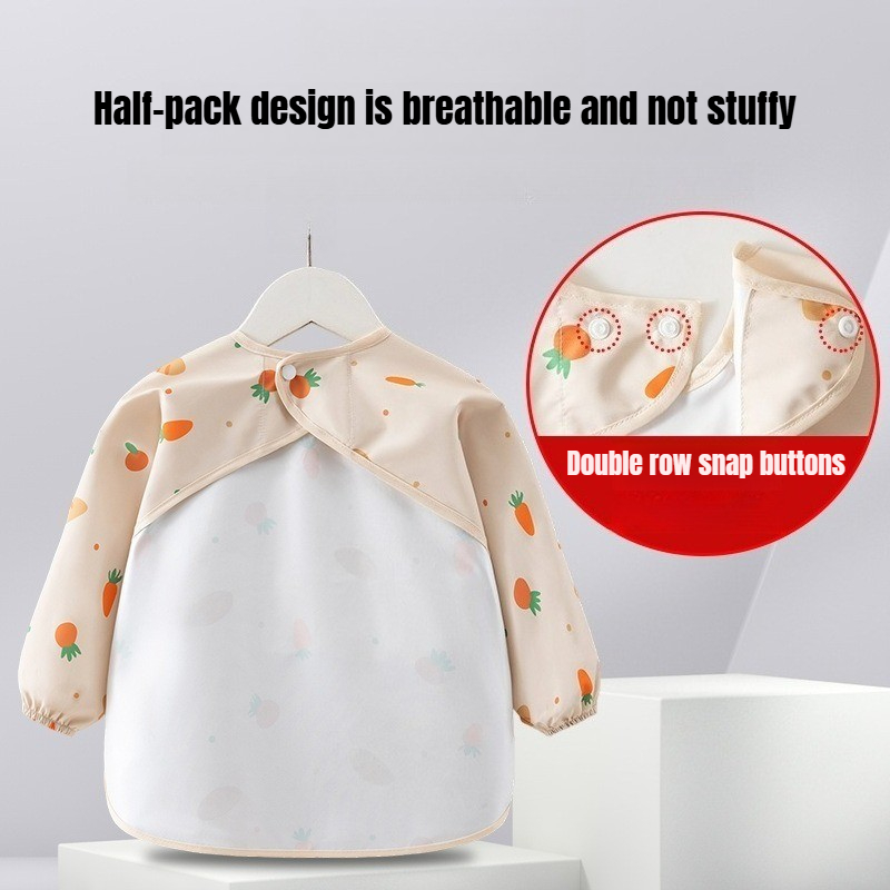 1PC 子供給餌よだれかけ防水長袖エプロンライスポケット給餌 - Baby Food Apron のレビューと価格